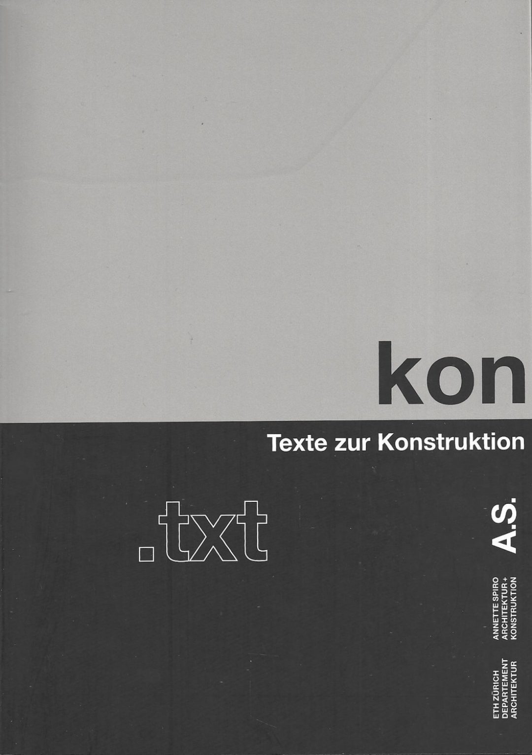 KON.TXT. Texte zur Konstruktion