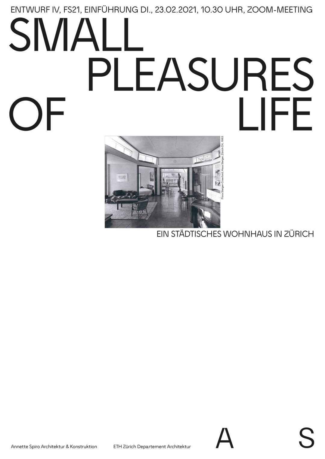 Small Pleasures of Life III. Ein städtisches Wohnhaus in Zürich