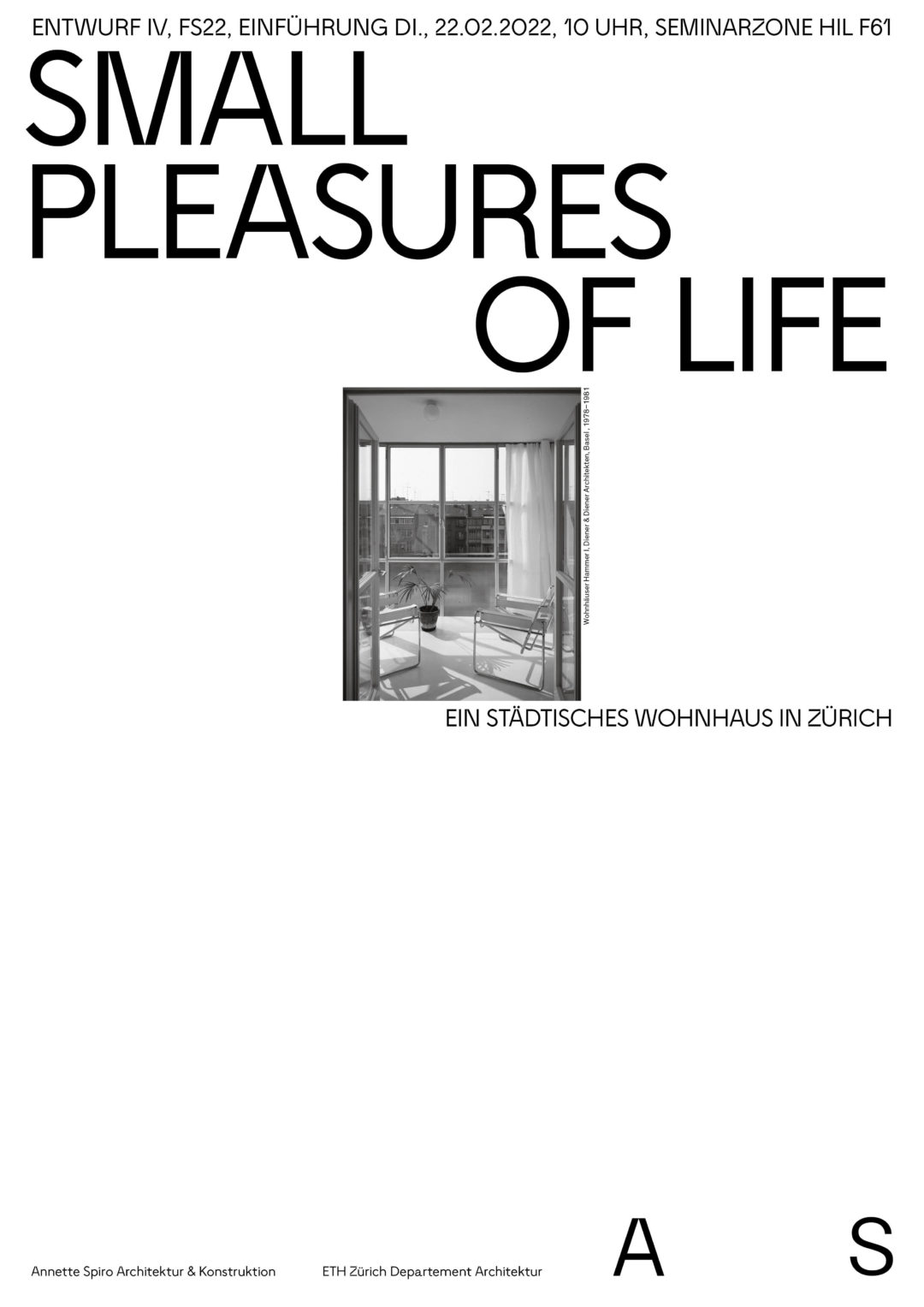 Small pleasures of life IV. ein städtisches Wohnhaus in Zürich